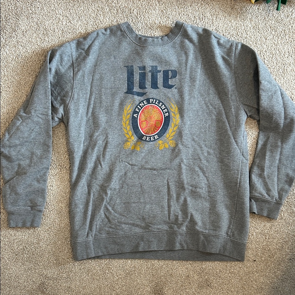 Miller Lite Gray Men's Sweater